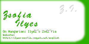 zsofia ilyes business card